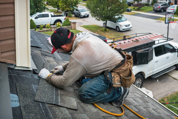 Professional Roofing technician working in Atwood, CA